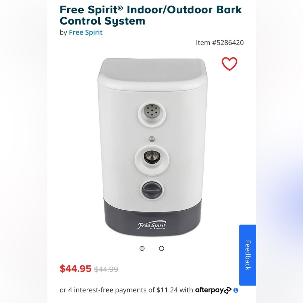 Free Spirit Indoor/Outdoor Bark Control. Only Used Once, Works Great!